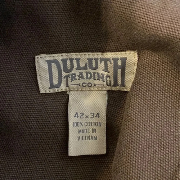 Duluth Trading Co Men’s 42x34 Brown Denim Jeans Relaxed Leg - Picture 7 of 7